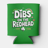 Eersteklens op de roodharige Funny St. Patrick's D Blikjeskoeler (Voorkant)