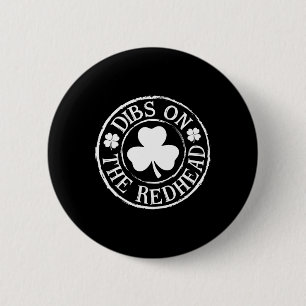Eersteslag op de roodharige Funny Irish St Patrick Ronde Button 5,7 Cm