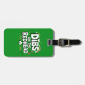 Eersteslag op de roodharige Funny St. Patrick's Da Bagagelabel (Voorkant horizontaal)