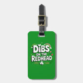 Eersteslag op de roodharige Funny St. Patrick's Da Bagagelabel (Voorkant verticaal)