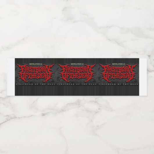 Eerstgeborene van de Doden Waterfles Etiket (Enkel label)