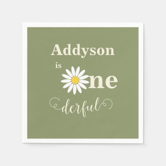 Eervolle eerste verjaardag servet (Voorkant)