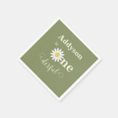 Eervolle eerste verjaardag servet (Hoek)