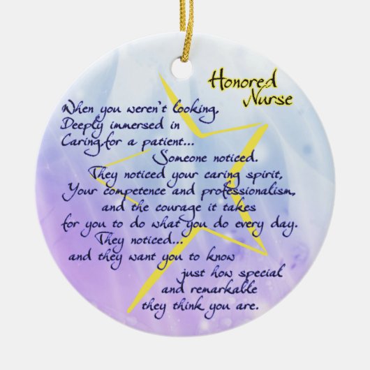 Eervolle Verpleegster Ornament (Voorkant)