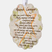 Eervolle verzorger papieren kaart ornament (Links)