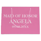 Eervolmaagd Eerlijke aangepaste naam cadeaus Bruil Groot Cadeauzakje (Voorkant)