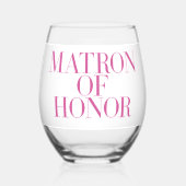 Eervrouwe Roze Modern Eenvoudig Persoonlijk Wijnglas Zonder Voet (Voorkant)