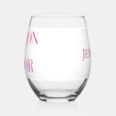 Eervrouwe Roze Modern Eenvoudig Persoonlijk Wijnglas Zonder Voet (Links)