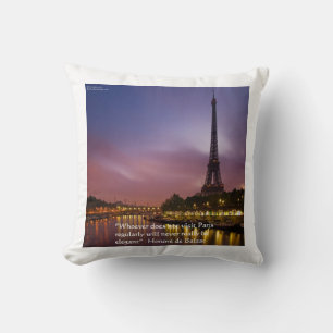 Eerw. de Balzac Paris Elegantie Quote Worpkussen Kussen