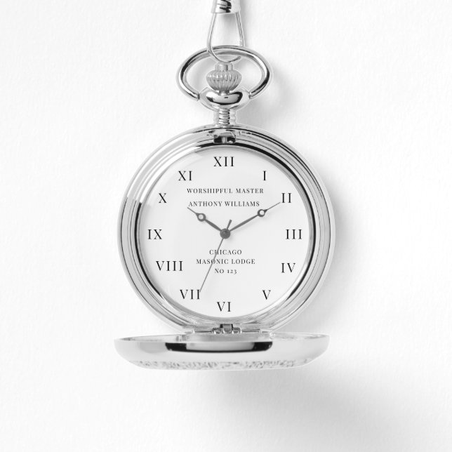 Eerwaarde Meester Vrijmetselaar Loge Horloge (Voorkant)
