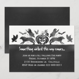 Eery Creatures Halloween Party Invitation Kaart