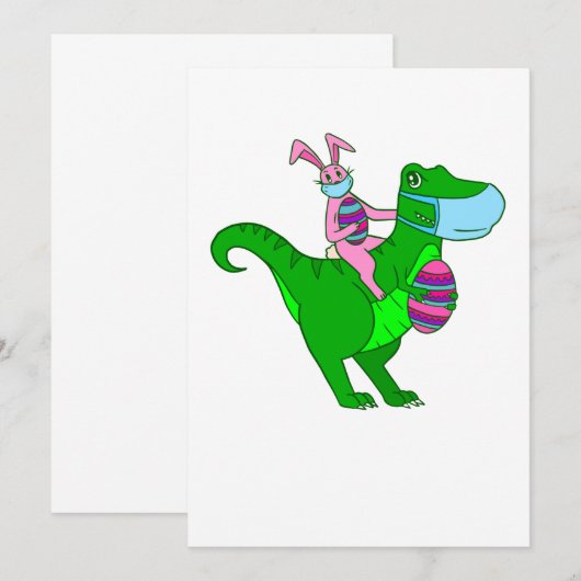 eester bunny dinosaur pandemie kaart (Voorkant / Achterkant)