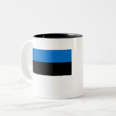 Eesti Vabariik - Estse vlag Tweekleurige Koffiemok (Voorkant links)