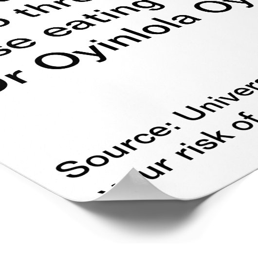 Eet 7 en leef! poster (Hoek)