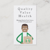 Eet aangepast ontwerp voor kruidenierswaren visitekaartje (Achterkant)