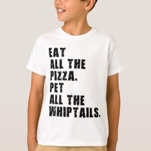 Eet al het pizza huisdier alle zweepstaarten t-shirt