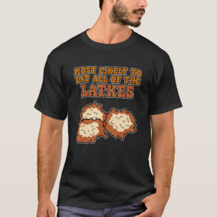 Eet alle Latkes Jewish Hanukkah Jew Family Dinner  T-shirt