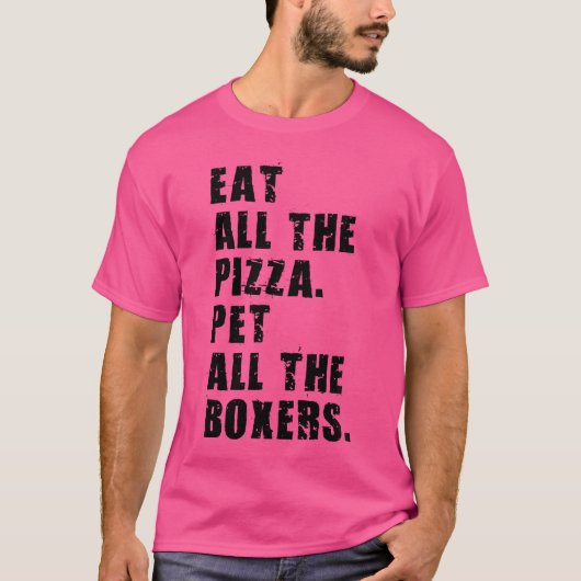 Eet alle Pizza Pet Alle Boxers ADB018I T-shirt (Voorkant)