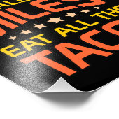 Eet alle Tacos halfmaton looppas met Lov Foto Afdruk (Hoek)