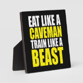 Eet als een holbewoner, train als een beest - Work Fotoplaat (Voorkant)