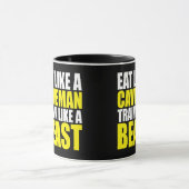 Eet als een holbewoner, train als een beest - Work Mok (Midden)