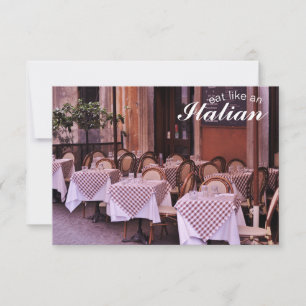 Eet als een Italiaanse fotokaart Notitiekaartje