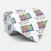 Eet alsjeblieft niet de crayons stropdas (Opgerold)