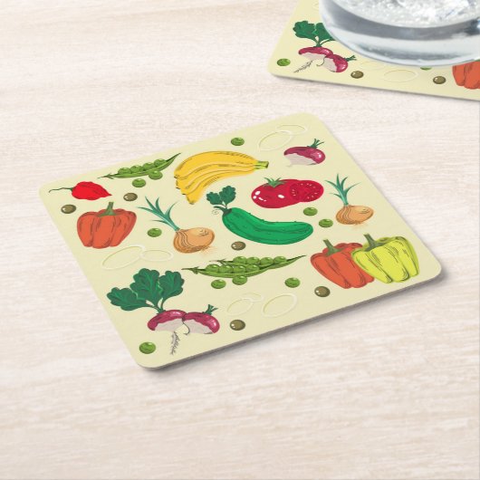 Eet altijd uw Onderzetter groenten en fruit (Schuin)