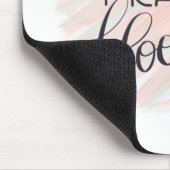 Eet Bid Groei Roze Roos Monogram Naam Muismat (Hoek)