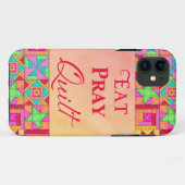 Eet Bid Quilt Kleurrijke Patchwork Blok Kunst Case-Mate iPhone Case (Achterkant (horizontaal))