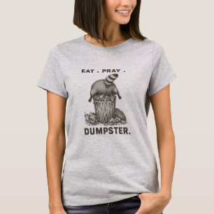 Eet Bid Wasbak Wasbeer Grappige Vuilnisbeer Parodi T-shirt