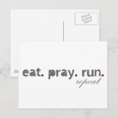 eet. bidden. rennen. Briefkaart (Voorkant / Achterkant)