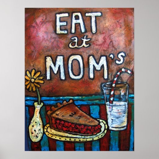 Eet bij mama's ~ Mam's Diner Poster (Voorkant)