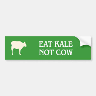 Eet boerenkool niet koe veganistisch bumpersticker