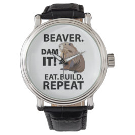 Eet Build Herhaal Grappig Beverdier Horloge