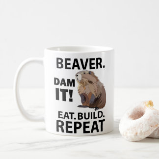 Eet Build Herhaal Grappig Beverdier Koffiemok