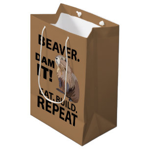 Eet Build Herhaal Grappig Beverdier Medium Cadeauzakje