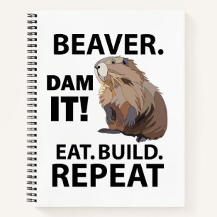 Eet Build Herhaal Grappig Beverdier Notitieboek