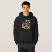 Eet Burger Sleep Fix Stuff Herhalen Hoodie (Voorkant volledig)