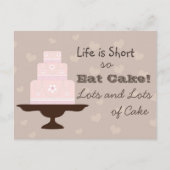 Eet Cake! Briefkaart (Voorkant)