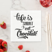 Eet Chocolade Grappige Chocolade Verslaafde Trouwf Servet (Insitu)