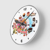 Eet chocolade taart-klok ronde klok (Hoek)