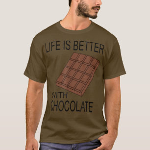 Eet chocoladeleven met chocolade Funny Gezegde T-shirt