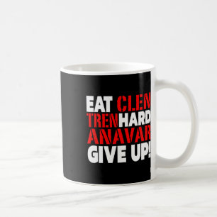 Eet Clen - Train Hard - Geef Nooit Op Bodybuilding Koffiemok