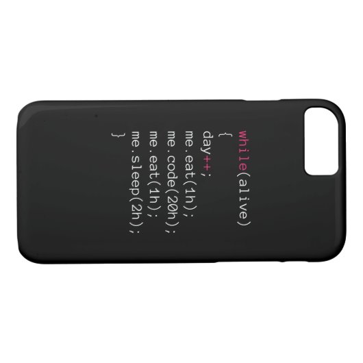 Eet CODE in slaap Case-Mate iPhone Case (Achterkant (Horizontaal))