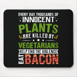Eet con anti vegan bbq ontbijt eten muismat