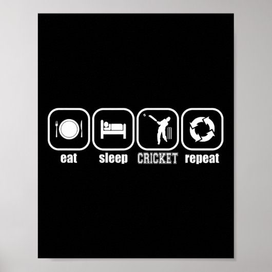 Eet cricket coaching poster (Voorkant)