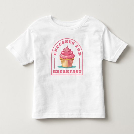 Eet cupcakes voor het ontbijt kinder shirts (Voorkant)