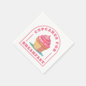 Eet cupcakes voor het ontbijt servet (Hoek)
