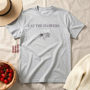 Eet De Bloemen Minimalistische Fourageer Botanisch Tri-Blend Shirt